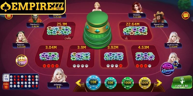 Cách bắt cầu xóc đĩa EMPIRE777 bằng nhìn số bắt đầu