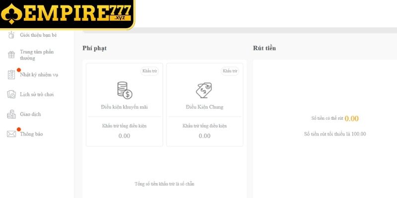 Hạn mức nhận thưởng
